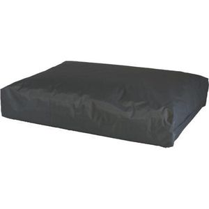 Losse hoes hondenkussen nylon antraciet maat 100x70x15 cm