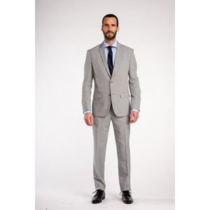 GENTS - Pak streep lichtgrijs - Polyblend - Lichtgrijs - Maat 54/XXL