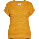 usha - Gebreide Pullover - V-hals - Korte Mouwen
