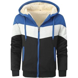 Heren Fleece Hoodie met Volledige Rits en Capuchon - Warme Winddichte Sweatshirt
