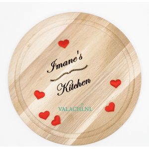 VALACHI Snijplank met naam 25x25cm - geschenk naar wens gegraveerd - houtbranden - cadeauidee
