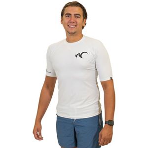 Watrflag Rashguard Barcelona - Heren - Wit - UV beschermend surf shirt bodyfit XS