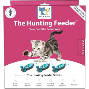 Doc & Phoebe's Indoor Hunting Feeder Interactieve kattenvoerbak - drie muizen