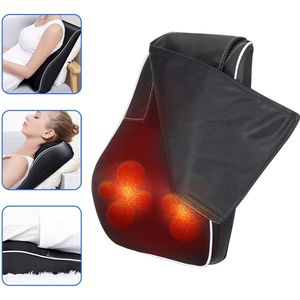 Shiatsu Massagekussen - Rugmassage Apparaat - Draadloos met Warmte functie - Massage kussen voor Rugmassage - Warmtekussen - Shiatsu massage Electrisch - Electrische Massage Apparaat voor rug