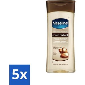 5 x Vaseline - Cocoa Radiant - Oil Gel - Intens Voedend - 200 ml - Stralende Huid - Hydratatie - Snel Intrekkende Gel