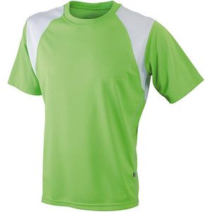 James and Nicholson Kinderen/Kinderen Junior Running Top (Kalk groen/wit)