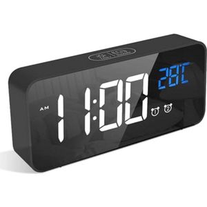 Digitale Alarmklok met LED-display, 10 Wektunes, Snoozefunctie en Dimbare Verlichting