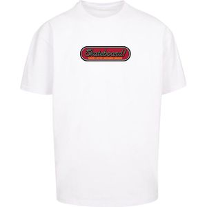 Merchcode - The Skateboard Magazin Cover No Oversize Heren T-shirt - Wit