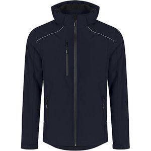 Men's Softshell Outdoorjas met afneembare capuchon Navy - S