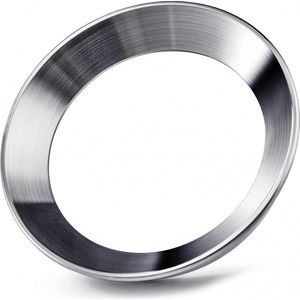 54 mm espresso-doseertrechter, roestvrijstalen koffiedoseerring, vervangende trechter Prota-filterring compatibel met 54 mm porta-filter, vaatwasmachinebestendig, zilver