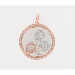 Silventi 732401097 - hanger - Brass - 35 mm doorsnee - Cirkels - Staal - Rosegoudkleurig plating