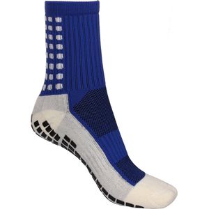 SoxShort Gripsokken - compressie vlakken - Blauw - voetbal - tennis - boxen - handbal - volleybal - hardlopen