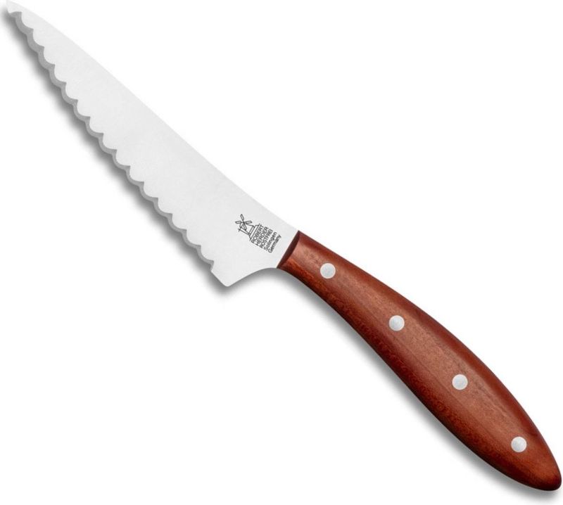 Robert Herder Broodmes - Fromago Pano - RVS - Convex Golf - Lemmet 13 cm - Heft Pruimenhout