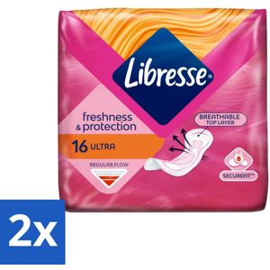 Libresse – Inlegkruisjes – Invisible Normal 3 mm – 16 Inlegkruisjes - Voordeelverpakking - 2 stuks