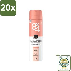 20 x 8 x 4 Deospray - No.14 Floral Breeze - Deodorant - Bloemengeur - 150 ml - Grootverpakking - Bloemengeur - Deodorant - Zweetvermindering - Geur - Frisheid
