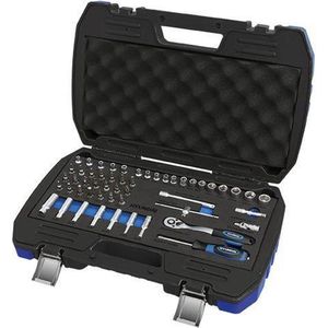 Hyundai 52-delige set doppen en bits 1/4'' CrV - dopsleutels en schroefbits in stijlvolle opbergkoffer