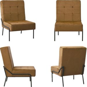 vidaXL Relaxstoel 65x79x87 cm fluweel bruin - Relaxstoel - Relaxstoelen - Fauteuil - Fauteuils