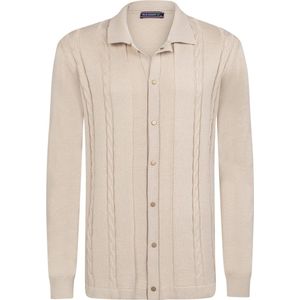 Felix Hardy Gebreid Overhemd - Trui - Sweater Heren Beige - Xl