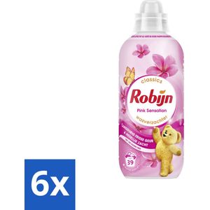 Robijn – Wasverzachter – Pink Sensation – 780 ml - Voordeelverpakking - 6 stuks