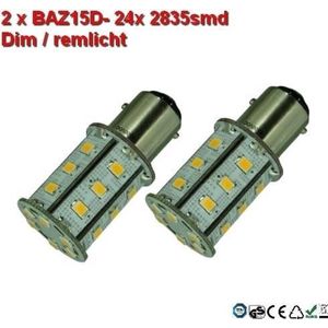 2x BAZ15D-24smd Wit-Remlicht