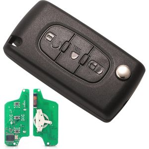 Sleutelhanger Vervanging voor Peugeot en Citroën Afstandsbediening - Flip Opvouwbare Met ID46 Chip