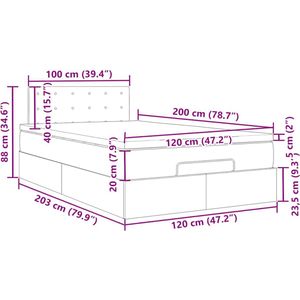 vidaXL - Bedframe - met - matras - 120x200cm - kunstleer - zwart