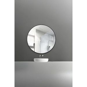 Nordic Style® Wandspiegel 80x80cm | Zwart | Scandinavische Spiegels | Cirkel | Wandspiegel | Badkamerspiegel | Gangspiegel