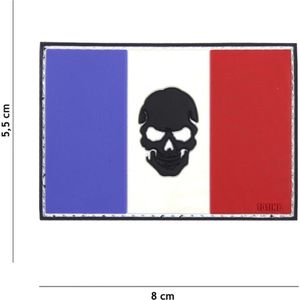101 Inc Embleem 3D Pvc Vlag Frankrijk  Skull  17008