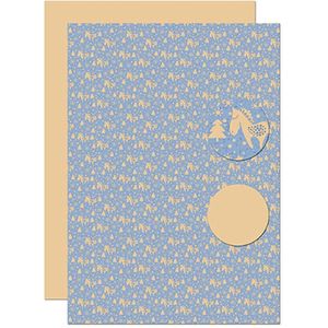 NEVA098 Nellie Snellen achtergrondvellen – A4 – 5 vel scrapbook papier voor kaarten dubbelzijdig kaarten print kerstmis – paard