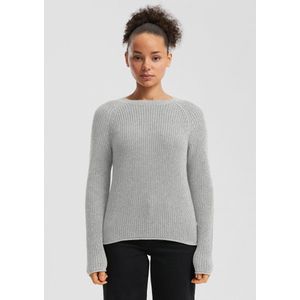 QS - Trui - Grijs - Knitwear - Lange Mouw - Normale Pasvorm