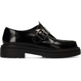 Sacha - Leren Loafers - Zwart - Met Buckle