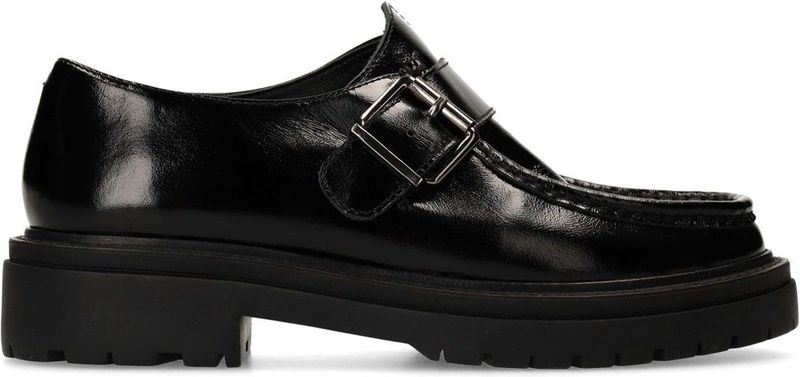 Sacha - Leren Loafers - Zwart - Met Buckle