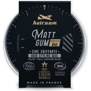 Hairgum - Matt Gum - Styling Wax - 80gr - Normale Hold, Matte Afwerking