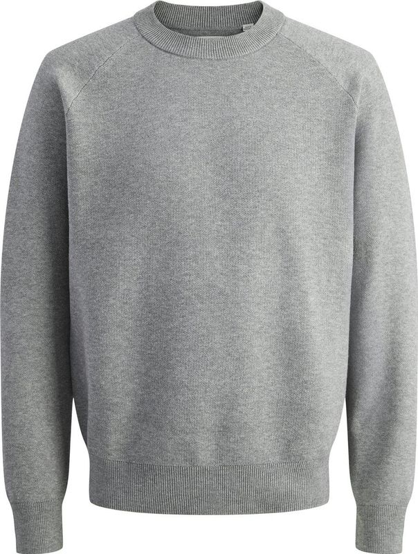 Jack & Jones - Jcofusion Knit Crew Neck - Gebreide Trui - Donkergrijs Melange
