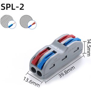 Lasklem - kabel Verbinding connector - duo - 2/2 polig - 32A -400V 50 stuks