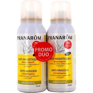 Pranarôm Aromapic Organic Mosquito Repellent Body Spray Set van 2 x 75 ml