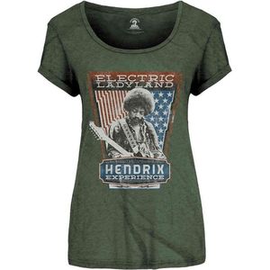 Jimi Hendrix - Electric Ladyland Dames T-shirt - S - Groen