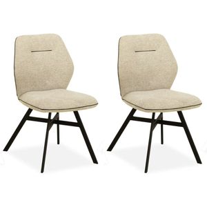 MX Sofa Eetkamerstoel Jaimie - Beige (set van 2 stoelen)