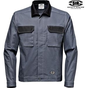 SIR SAFETY SYMBOL STRETCH JACKET Werkjas Grijs Heren Stretch Werkjas - Borstzakken Geborstelde Stretchstof