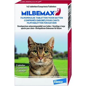 Milbemax Ontworming Tabletten Grote Kat 2 - 8 kg 2 tabletten