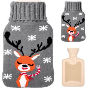 Unyqoos® Rubberen warmwaterkruik met gebreide hoes voor pijnverlichting en comfort