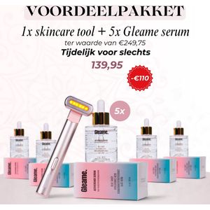 Gleame Voordeelpakket: Skincare Tool + 5x serum