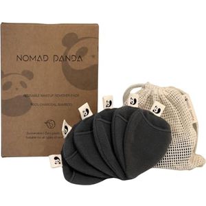 Wasbare Make-up Verwijder Pads - 100% Bamboe Charcoal, 6 Stuks + Opbergtas