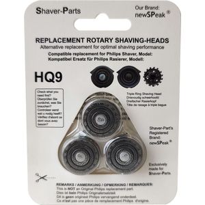 HQ - HQ9/HQ177 - Scheerhoofden - 3 stuks - Alternatief voor Philips TripleTrack