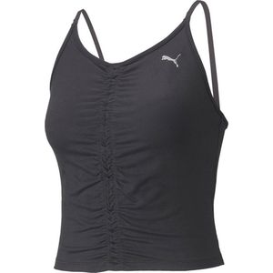 Puma Yoga Studio Foundation Ruched Mouwloos T-shirt Zwart S Vrouw