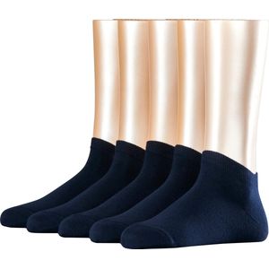 Esprit Solid 5-Pack duurzaam organisch katoen multipack sneakersokken dames blauw - Maat 36-41