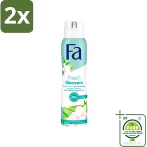 Fa Deodorant Spray Fresh Blossom 150 ml - Voordeelverpakking - 2 stuks - Deodorant spray - Anti-transpirant