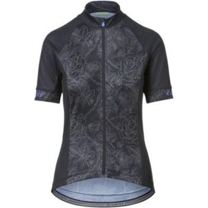 Giro Chrono Sport Fietsshirt KM Dames Zwart Floral Maat XL