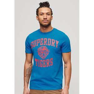 Superdry Track & Field Ath Graphic T-shirt Met Korte Mouwen Blauw L Man