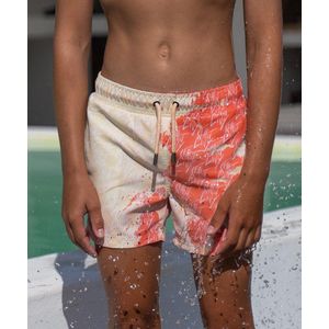 SEA'SONS - Zwembroek Jongens - Kleurveranderend - Creativity Print - Koraal Geel- Maat 128/134